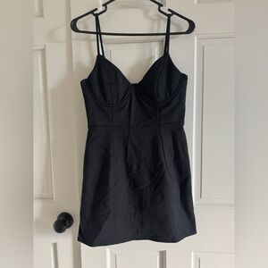 Princess Polly Novella Mini Dress Black 6